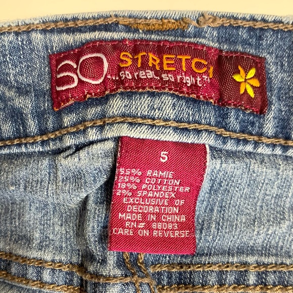 SO Stretch Embellished Jeans Turquoise Stitching - Picture 10 of 16